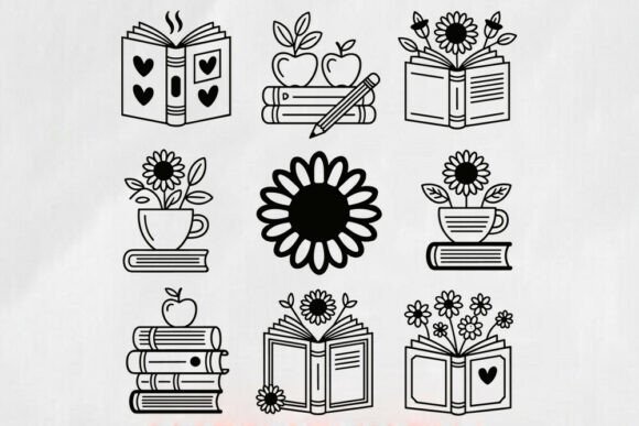 Books and Sunflowers SVG Bundle Review