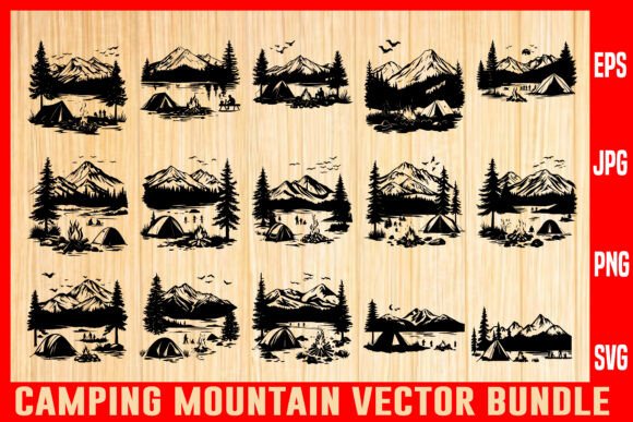 Camping Mountain SVG Vector Bundle Review