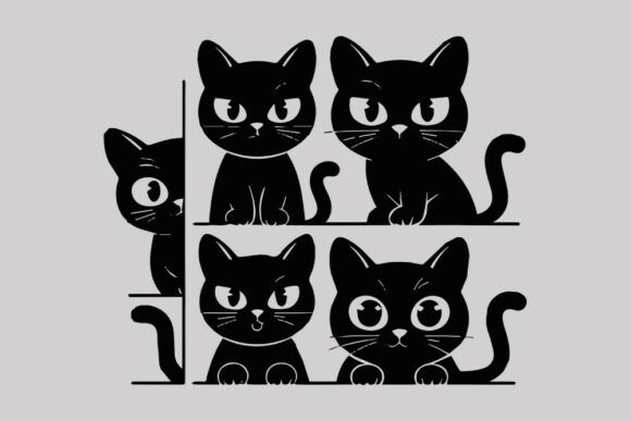 Cute Cartoon Cat Clipart Svg-Kawaii Kitt