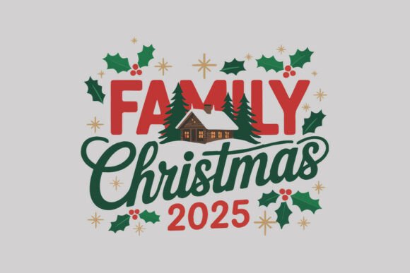 Family Christmas 2025 SVG.Cozy Cabin Hol