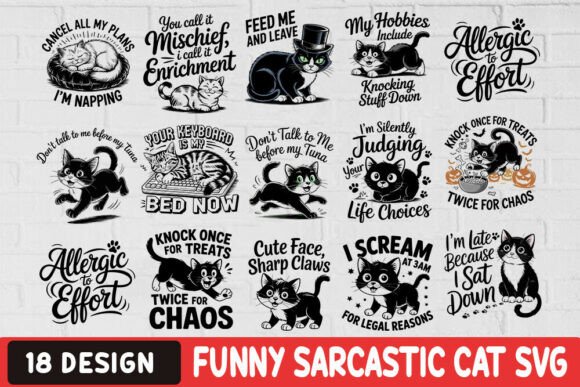 Funny Sarcastic Cat SVG Bundle Review