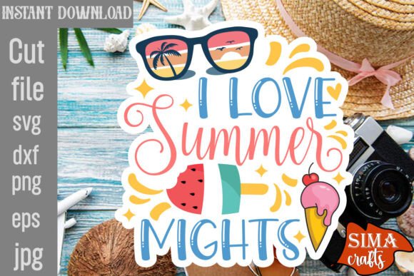 I Love Summer Nights SVG Cut File Review