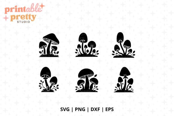 Mushroom SVG Bundle, Silhouette Review