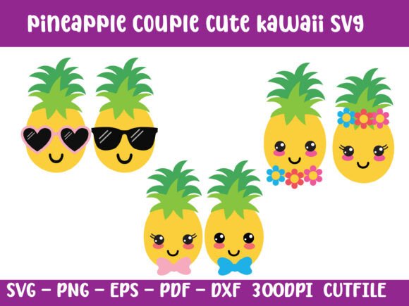 Pineapple Couple Kawaii SVG Bundle Review