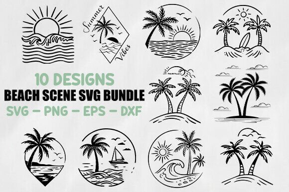 Reviewing the 10 Beach Scene Svg Bundle for Real Embroidery